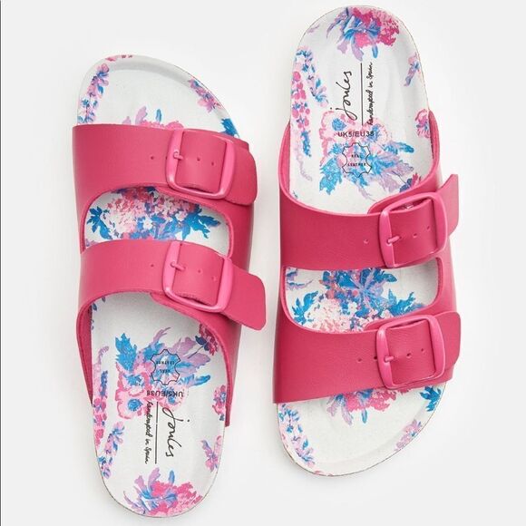 New Joules PENLEY PRINTED SLIDER SANDAL (run big - Picture 2 of 12